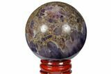 Polished Chevron Amethyst Sphere #124495-1